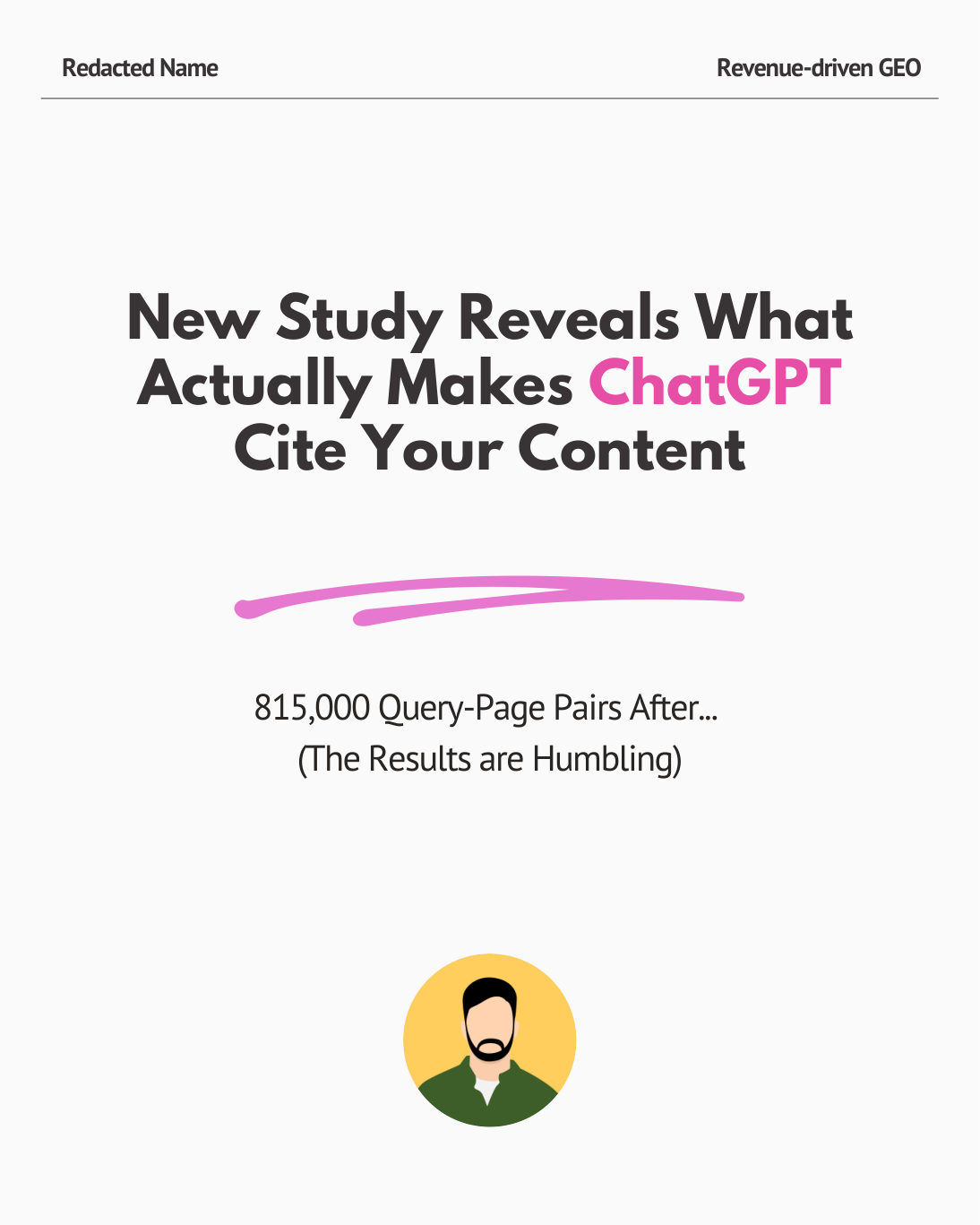 Redacted B2B SaaS founder GEO carousel